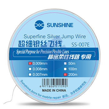 Sunshine 0.009MM x 200M Ultra Fine Silver Fil de Jump -  S-007E