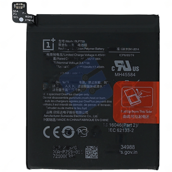 OnePlus 8 Pro (IN2023) Batterie - 1031100013 - BLP759 - 4510 mAh
