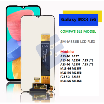 Samsung SM-A135F Galaxy A13 4G/SM-A137F Galaxy A13/SM-A235F Galaxy A23 4G/SM-M236B Galaxy M23/SM-M336B Galaxy M33 Écran + tactile - (OEM ORIGINAL) - Black