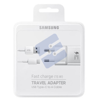 Samsung Fast Charge Travel Adapter (15W) + Type-C To USB Cable - EP-TA20EWECGWW - White
