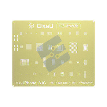 QianLi 3D BGA Reballing Gold Stencil For iPhone 8/8 Plus
