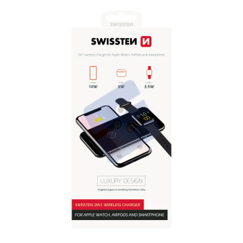 Swissten Dual Chargeur à induction - 22055520 - Black