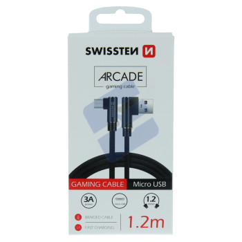 Swissten Arcade Gaming  Câble Micro-USB - 71527500 - 1.2m - Black