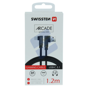 Swissten Arcade Gaming  Câble USB-C - 71528000 - 1.2m - Black