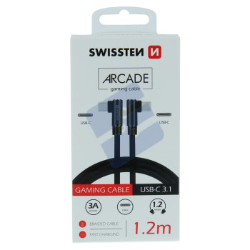 Swissten Textile Type-C to Type-C Cable - 71528800 - 1.2m - Black