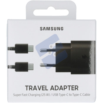 Samsung Super Fast Charging Travel Adapter (25W) + Type-C To Type-C Cable EP-TA800XBEGWW - Black