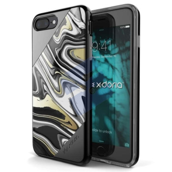 X-doria Apple iPhone 7 Plus/iPhone 8 Plus Coque en Silicone Rigide Revel Lux - 3X184438A | 6950941456234 Black Swirl