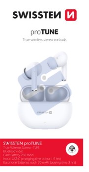 Swissten proTUNE Earbuds - 54400200 - White