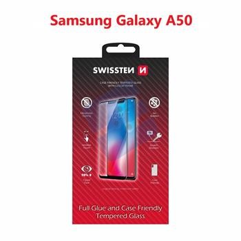 Swissten SM-A505F Galaxy A50 Verre Trempé - 54501709 - Full Glue - Black