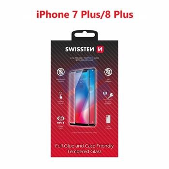 Swissten iPhone 7 Plus/iPhone 8 Plus Verre Trempé - 54501719 - Full Glue - White