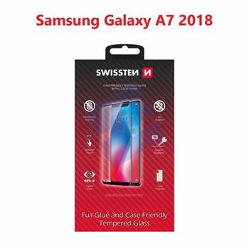 Swissten SM-A750F Galaxy A7 2018 Verre Trempé - 54501726 - Full Glue - Black
