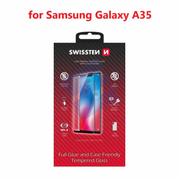 Swissten SM-A156B Galaxy A15 5G Verre Trempé - 54501847 - Full Glue - Black