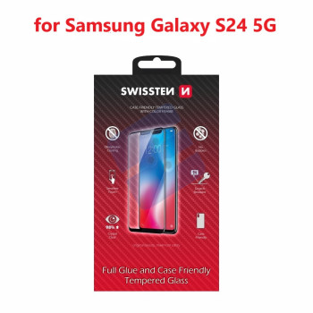 Swissten SM-S921B Galaxy S24 Verre Trempé - 54501850 - Full Glue - Black