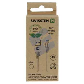 Swissten Câble Lightning - 71502301ECO - 1.2m - Eco Packing - White