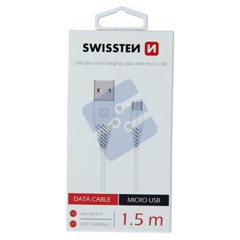 Swissten Câble Micro-USB - 71504300 - 1.5m - 6.5mm - White