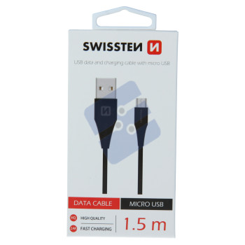 Swissten Câble Micro-USB - 71504301 - 1.5m - 6.5mm - Black