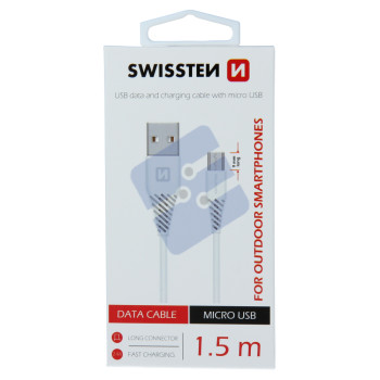 Swissten Outdoor Câble Micro-USB - 71504302 - 1.5m - 9mm - White