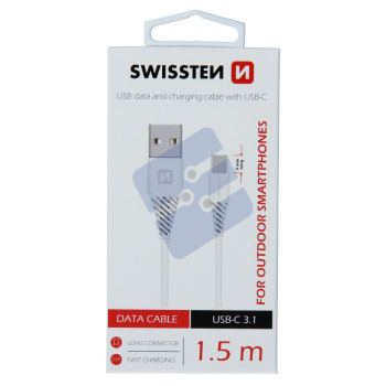 Swissten Outdoor Câble USB-C - 71504402 - 1.5m - 9mm - White