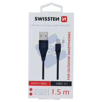 Swissten Outdoor Câble USB-C - 71504403 - 1.5m - 9mm - Black