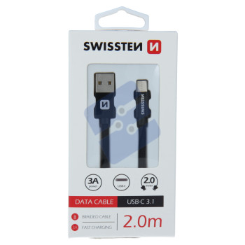 Swissten Textile Câble USB-C - 71521301 - 2m - Black