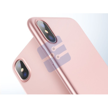 Fshang iPhone X Coque en Silicone - Star Series - Rose Gold