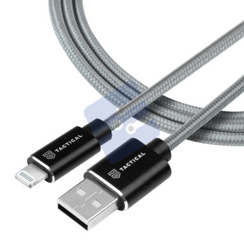 Tactical Field Plug Dual 12W + Tactical Fast Rope Aramid Cable USB-A/Lightning MFi - 8596311212833 - 0.3m - Grey