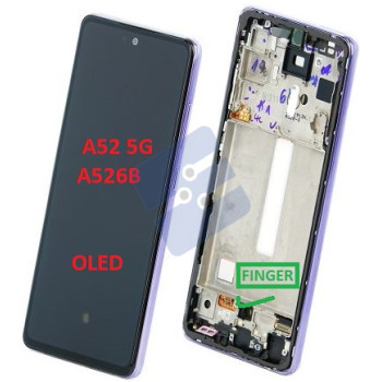 Samsung SM-A525F Galaxy A52 4G/SM-A526B Galaxy A52 5G Ecran Complet - (OLED) - With Frame - Violet