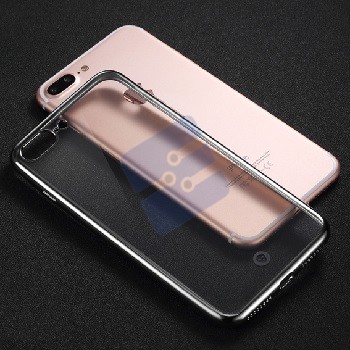 Fshang iPhone 7 Plus/iPhone 8 Plus Coque en Silicone - Rose Stand - Black