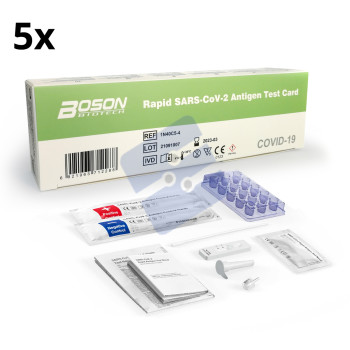Boson - Rapid SARS-CoV-2 Antigen Self Tester - 5pc Pack