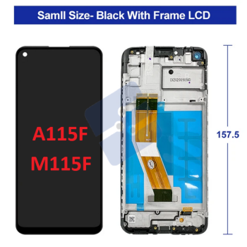 Samsung SM-M115F Galaxy M11/SM-A115F Galaxy A11 Ecran Complet - GH81-18736A - PETITE TAILLE - SERVICE PACK - Black