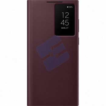 Samsung SM-S908B Galaxy S22 Ultra Smart Clear View Cover - EF-ZS908CEEGEE - Burgundy Red