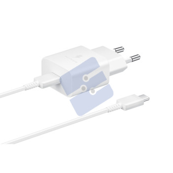 Samsung 15W Adaptateur + USB-C to USB-C Cable - EP-T1510XWEGEU - White