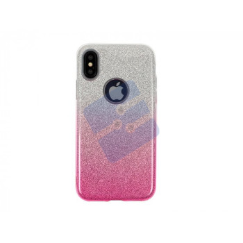 Fshang iPhone X Coque en Silicone - Rose Gradient Series - Pink