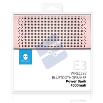 Fshang Bluetooth Speakersss + Powerbank 4000mAh - E3 - Rose Gold
