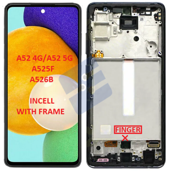 Samsung SM-A525F Galaxy A52 4G/SM-A526B Galaxy A52 5G/SM-A526U Galaxy A52 5G/SM-A528B Galaxy A52s 5G/SM-A528U Galaxy A52s Ecran Complet - Incell With Frame - Black
