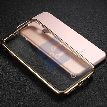 Fshang iPhone 7 Plus/iPhone 8 Plus Coque en Silicone - Soft Plating - Gold