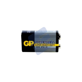 GP  Batterie - SUPERCELL - Zink carbonGP Batterie (9V) SUPERCELL Zink carbon 6F22, 1604S-B - 9V