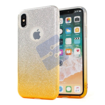 Fshang iPhone X Coque en Silicone - Rose Gradient Series - Yellow