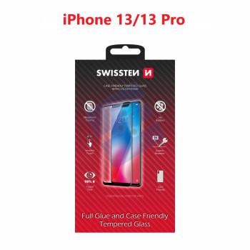 Swissten iPhone 13/iPhone 13 Pro Verre Trempé - 54501803 - Full Glue - Black