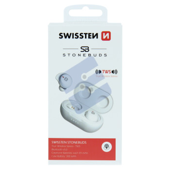 Swissten TWS Stonebuds - 54100100 - Bluetooth Earphones - White