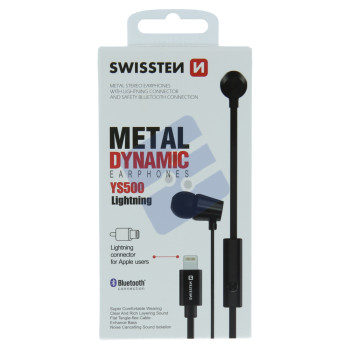 Swissten Lightning Earbuds Dynamic - YS500 - 51108001 - With Built-In Microphone - Black