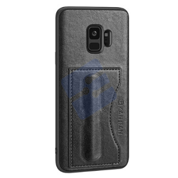 Kanjian Samsung G965F Galaxy S9 Plus - Business Card Backcover Slot Leather - Black