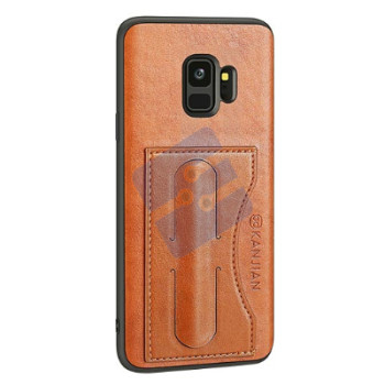 Kanjian Samsung G965F Galaxy S9 Plus - Business Card Backcover Slot Leather - Brown