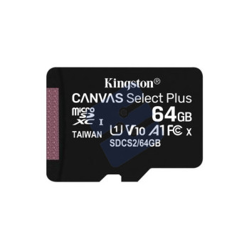 Kingston Carte Micro SD - Incl. Adapter - 64GB