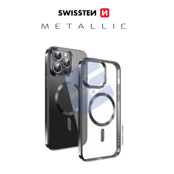 Swissten iPhone 12/iPhone 12 Pro Metallic Magstick Case - 36500103 - For Magsafe Charging - Black
