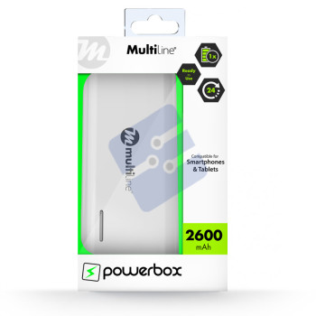 Multiline Powerbox Line - Powerbank 2600 mAh MLB-200 White