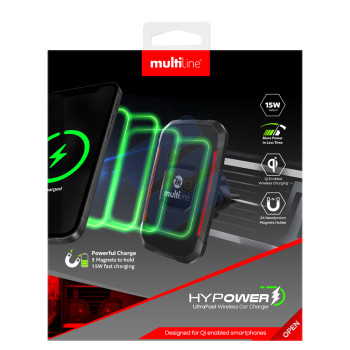 Multiline HyPower Wireless Magnetic Fast Chargeur Voiture - 15W - MWC90E