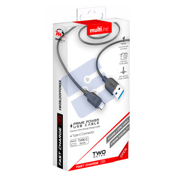 Multiline Prime Power Type-C to USB Cable - 2 meter - MW-P200T