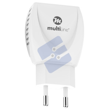 Multiline Dual Power Port Travel Charger 2.4A - incl. Type-C USB Cable