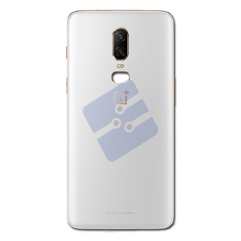 OnePlus 6 (A6003) Vitre Arrière With Camera Lens and Adhesive - White